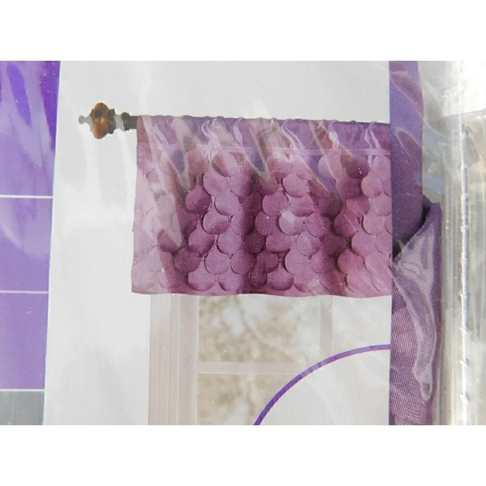 HOME TWO WAY PURPLE VALANCE 17 X 50 INCHES, FITS 1